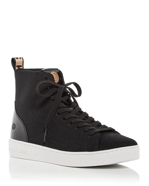 michael kors high top sneakers white|Michael Kors denim sneakers.